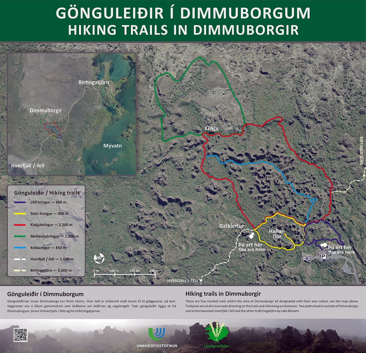 Gonguleiðir-Hiking Trails-Dimmuborgir